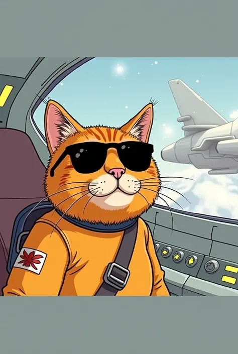 Cat on a spaceship with an astronaut helmet 