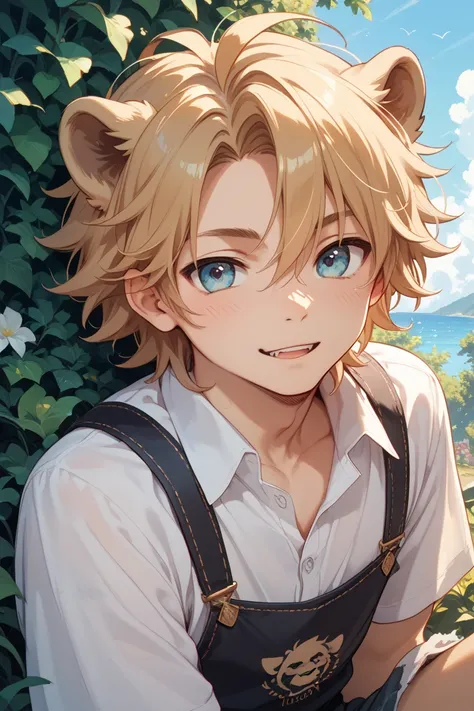 A cute male lion