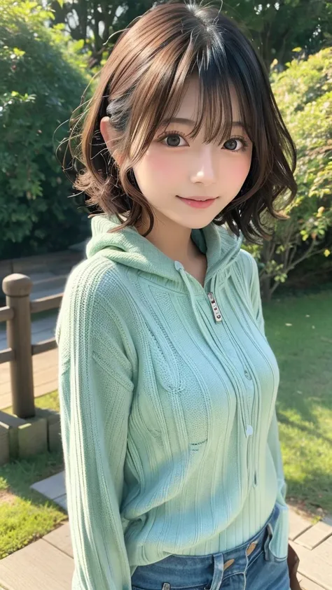  Japanese girl facing the front, super high image quality, cute, pretty, sexy, playful, cute model actress, Japanese pretty girl, Lori, loose, short, curly hair, excellent skeleton, beautiful, beautiful, beautiful, beautiful, beautiful, beautiful, beautifu...