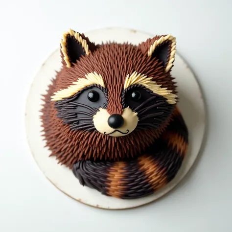 piece of cake made from a raccoon seen from above