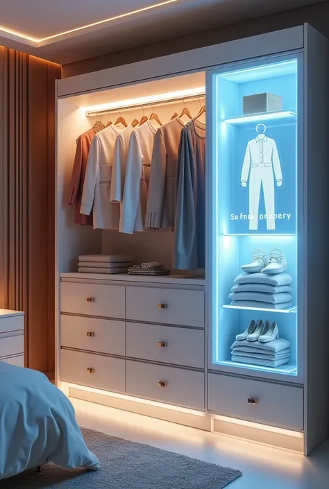 For generating a picture of your AI-Powered Closet Assistant (SmartStyle) in an AI image generator, you can use a detailed prompt like this:

Prompt for AI Image Generator:

“A futuristic AI-powered smart closet with a sleek digital interface. A holographi...