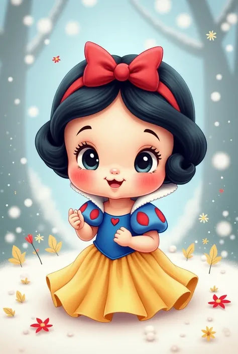 Snow white baby logo type 