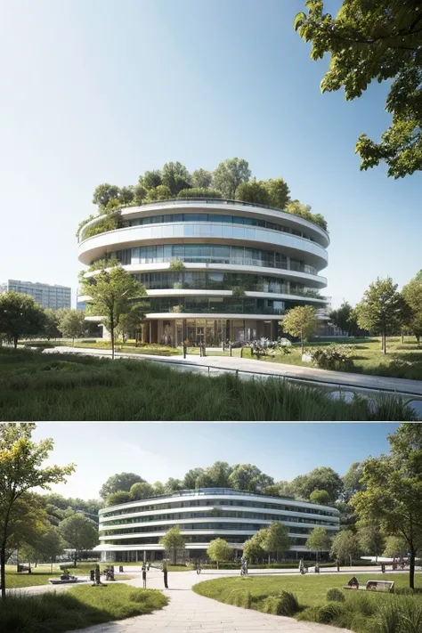 Future Architecture ， combines the perfect fusion of technology with natural elements ， combines the appearance and greening design of a streamlined design， to create a space that coexists harmoniously with the environment ，Demonstrating Toyo Ito's design ...