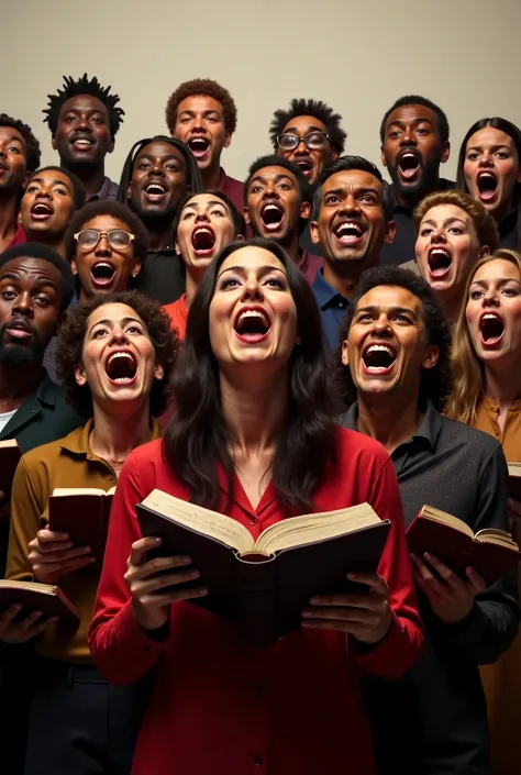 People of various ethnicities preaching and holding the Bible 