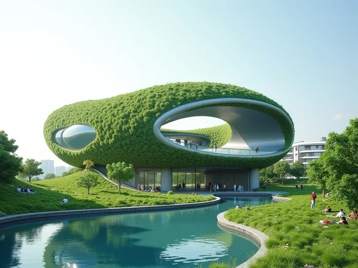 Future Architecture ， combines the perfect fusion of technology with natural elements ， combines the appearance and greening design of a streamlined design， to create a space that coexists harmoniously with the environment ，Demonstrating Toyo Ito's design ...