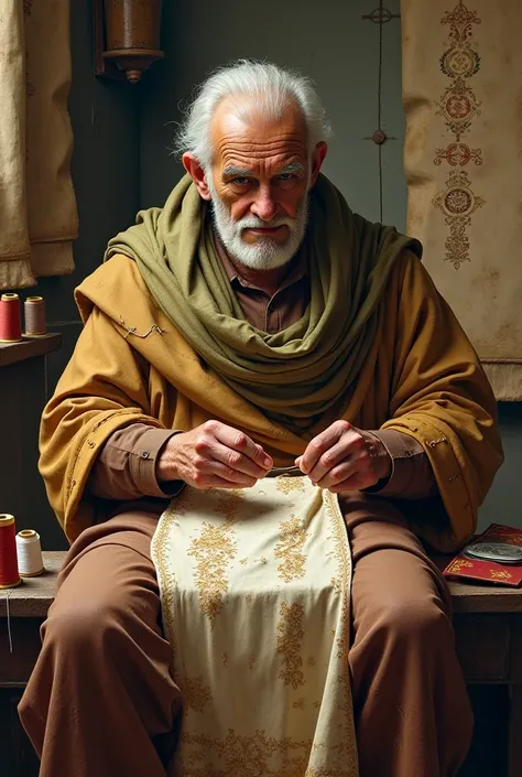 Prophet Idris while sewing art