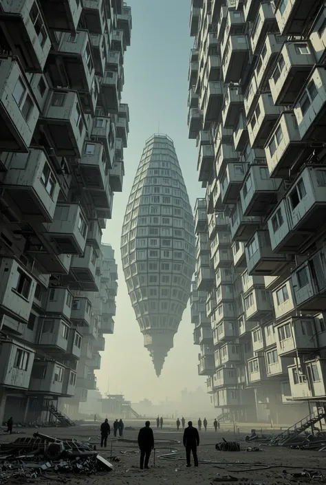 beehive house, gigakhrushchev, prefabricated house,  endless house, dystopia