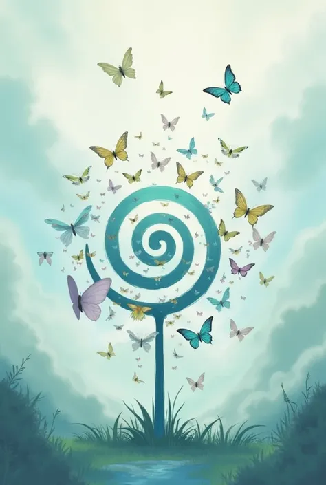 Add butterflies around the symbol of the Akimichi clan from the world of Naruto, 600×800 image restriction
