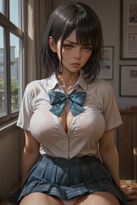  Reality　 high quality from near the giants　 Japanese　 beautiful girl　schoolgirl　uniform　 big breasts　Take off your sexy underwear　Take off your sexy underwear and show it off　 hot sigh　I want to have sex and I'm tempted 