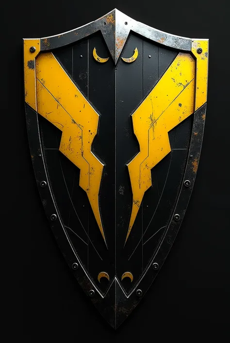 A shield for class 8°4 with a predominant color black and yellow color