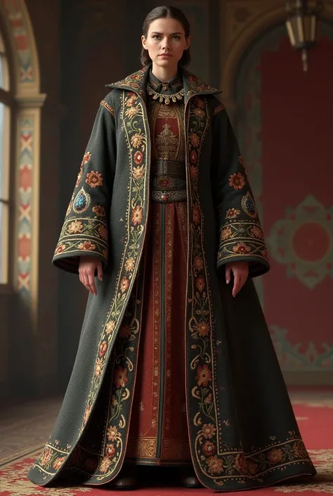 Coat with traditional design 