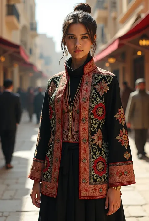 Short coat with traditional design of Iranian city 