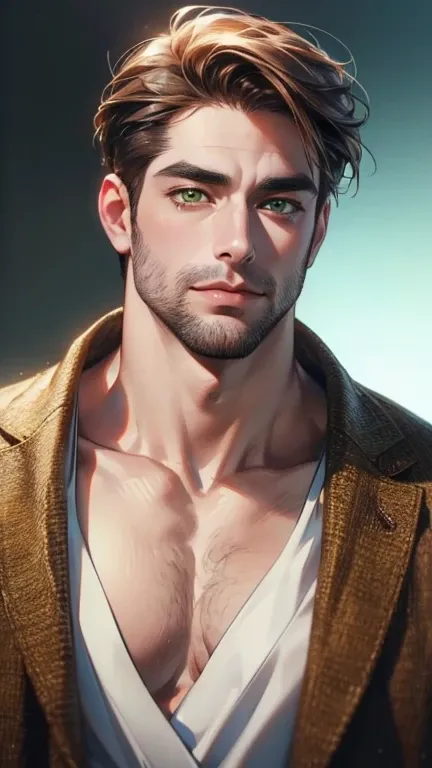 (        better quality,4K,8k,       highres,       masterpiece :1.2),       ultra-detailed      ,(realistic,photorealistic,photo-realistic:1.37),36-year-old man,3 day beard,Beautiful anime,Portraits,strong,Masculine,        with black hair  ,sharp jaw,   ...