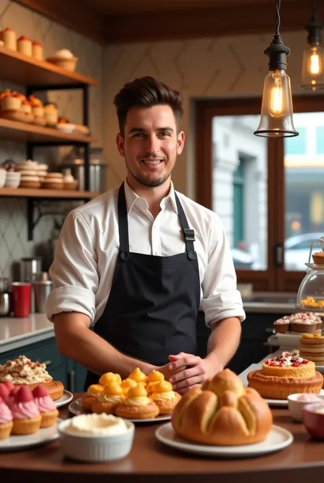 An image of me as an entrepreneur at the pastry shop 