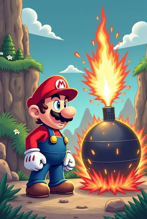 A Mario Bros with a Bomb with Pasa Montañas 