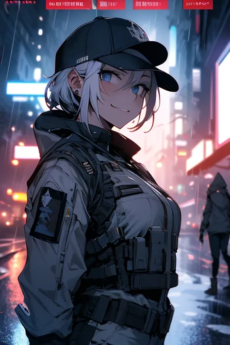 (from above:1.2,   top quality ),   girl ,    platinum-colored military uniform with sparkling eyes and contagious smile   , The dreamer wants purplish   blue eyes , (from below:1.2,   top quality ), a   girl ,    blond hair left and right , The dreamer wa...