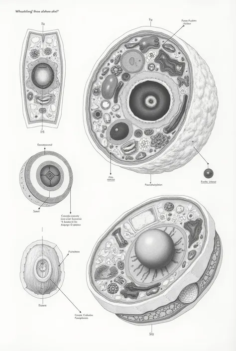 Animal cell drawings 