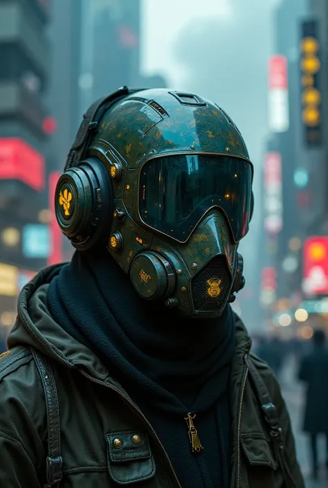 Sci-Fi hitech toxic hazard face mask