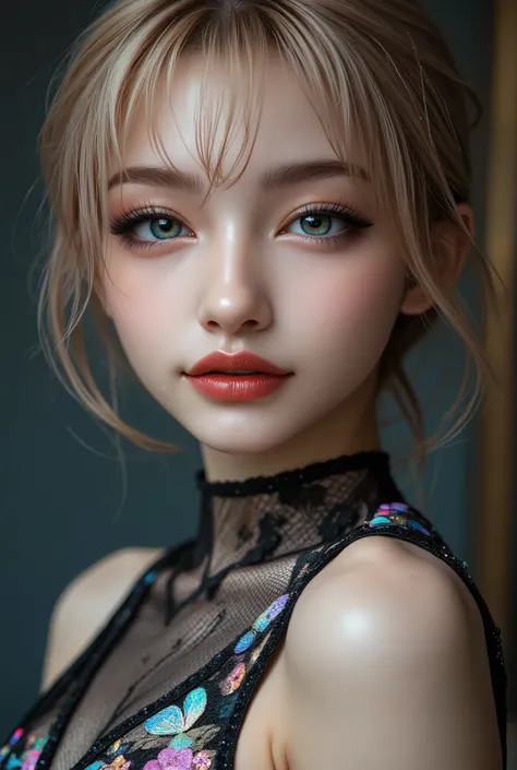Realistic ((Photorealistic realism)), Hyper high resolution, ((Hyper insanel quality, epice masterciece, intricately detailed digital art)),((focus on extremely Realistic Proportion Body:1.3)),(portrait),((a cute and very beautiful, yung, 1 Japanese, 18yo,...
