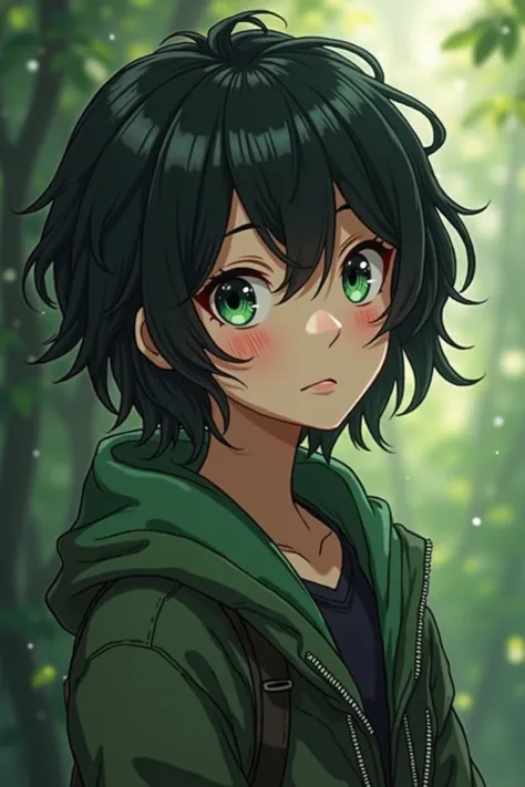 My name is Yuma. I am Asian and 22 years old.  My hair is black with several green locks. I am passionate about biology and I love going to the forest..