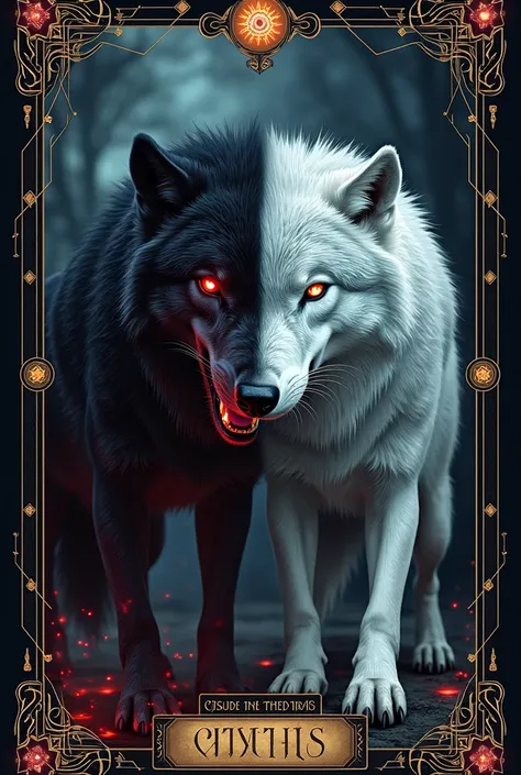 card book for s where One Wolf represents evil: Envy, jealousy ,  regret , selfishness, ambitions, Lie.  The other wolf represents goodness : world, Love, hope, truth ,  kindness and loyalty .