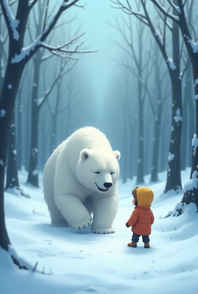 برومبت تيك توك – قصة الطفل الصغير والدب الأبيض

🎥 المشهد الأول: . A small  walks alone in a snow-covered forest, looking frightened and cold . ❄️🥶
🎥 المشهد الثاني: . Suddenly, a huge but cute white bear appears, approaching the  slowly. . 🐻‍❄️👦
🎥 المشهد ال...