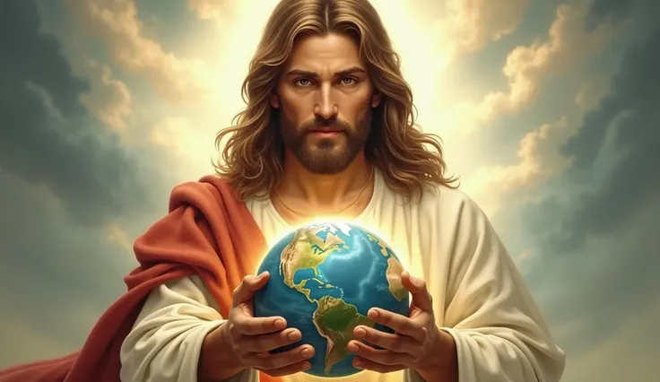 Jesus who holds the world in his hands 