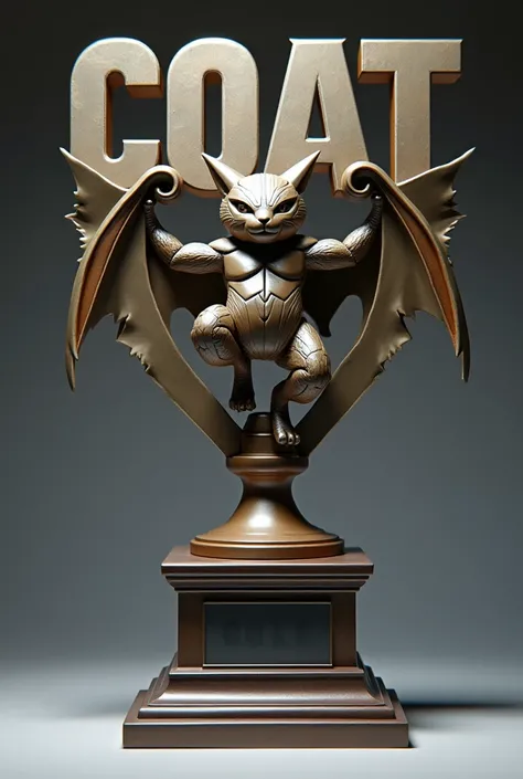 Pokemon Trophy "Coat " written above