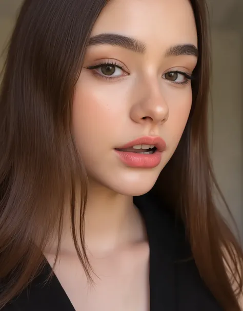A close up photograph of the most beautiful 18 year old girl alive, dramatic and stunning award winning photo, dramatic linear delicacy, shot on Sony aiii high resolution digital camera, hyper realistic skin, global illumination, very natural features, TIM...