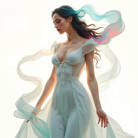 a full body photo of GRGS woman
a beautiful woman, painting by Lois van Baarle and Greg Rutkowski, Artgerm, beautiful colors, abstract shapes, soft lines, elegant curves, white background, high resolution, surreal, fantasy, geometric abstraction --ar 1:2 -...