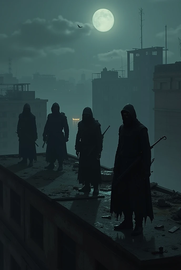 Shadow soldiers on roofs 