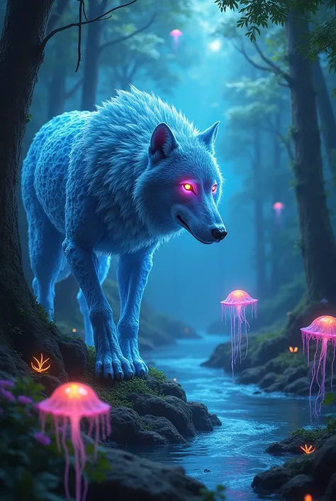 A Jungle Where Trees Are Made of Metal – An environment where nature and machines blend perfectly.

A Giant Crystal Wolf with Glowing Eyes – A mythical beast with gemstone fur and a celestial aura.

An Ocean with Floating Bioluminescent Islands – Glowing j...