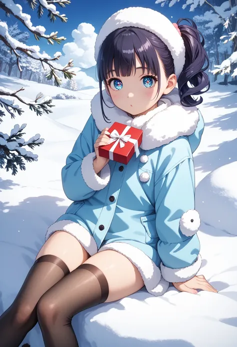 (Front angle, looking at the viewer)(look at the viewer) (Winter clothes, feminine clothes)(hair is light blue) 
Beautiful anime style portrait, Detailed portrait of beautiful anime style girl, 
Beautiful anime style portrait, Beautiful anime woman, 
Digit...