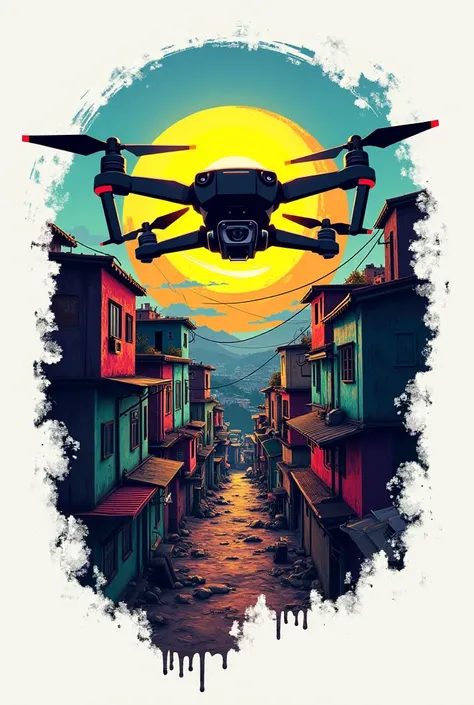  Create the logo of my drone business in the aesthetics of the favelas. My company is called “Favela á Vista” 