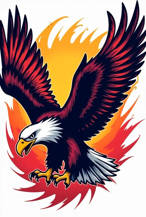 Make me a logo with an eagle for football