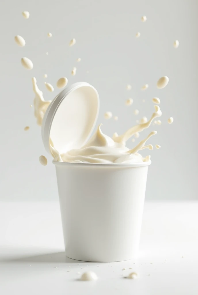 draw an open white yogurt that sprinkles, no lid in the picture.