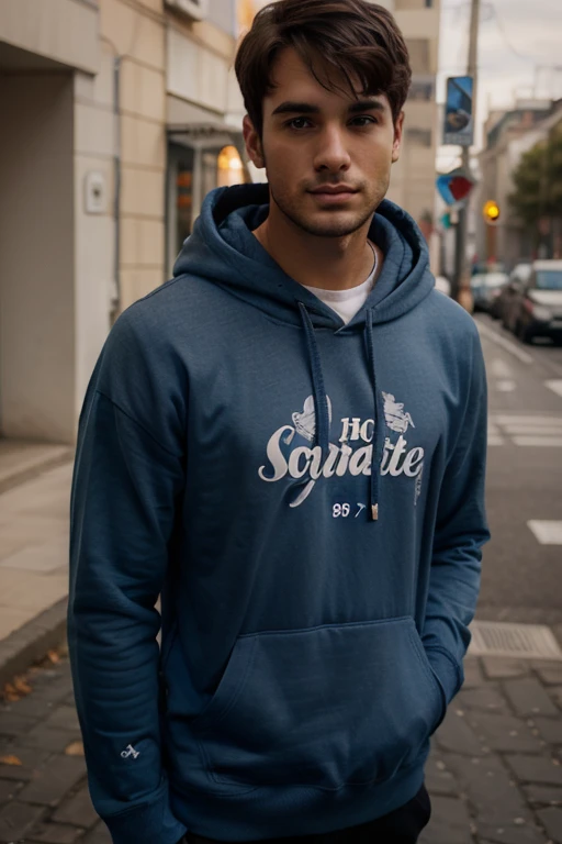 Men 29 yo with Hoodie carricature