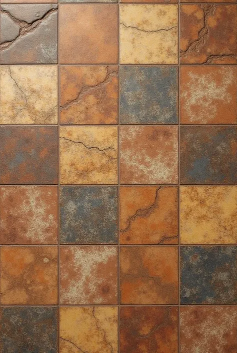  A design that has tiles like the original and has bosky, brown, and golden hues that look like they are on the outside and also have clay colored tiles somewhere