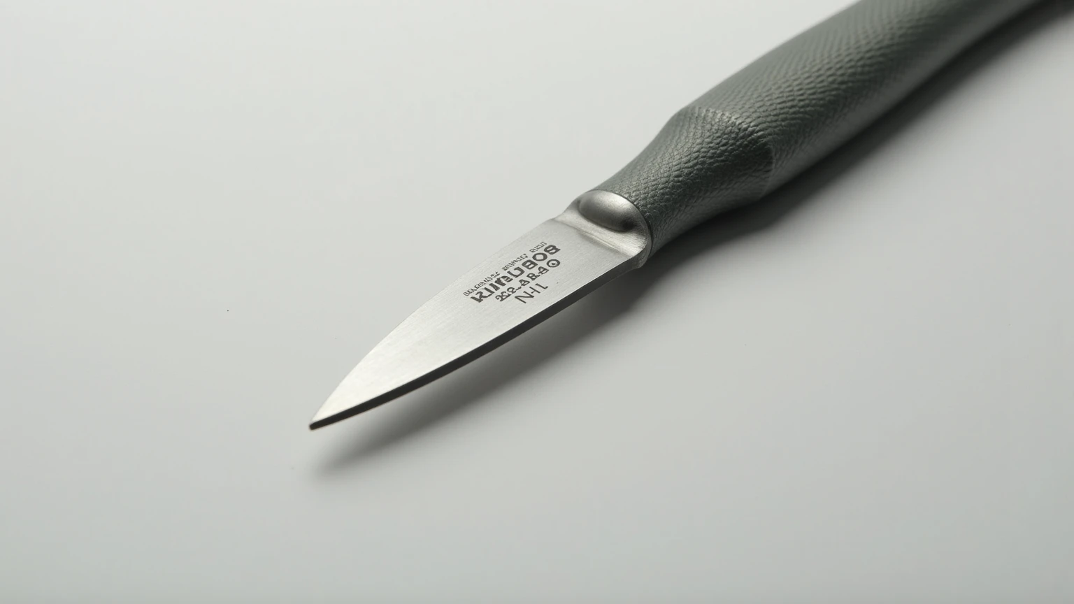 A close-up image of the Olfa AK-4 art knife, focusing on its precision blade and cushioned grip, ideal for detailed cutting tasks in graphic design and crafting.
