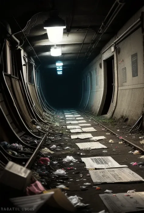 underground，Nobody's ， darkness,  trash heaps