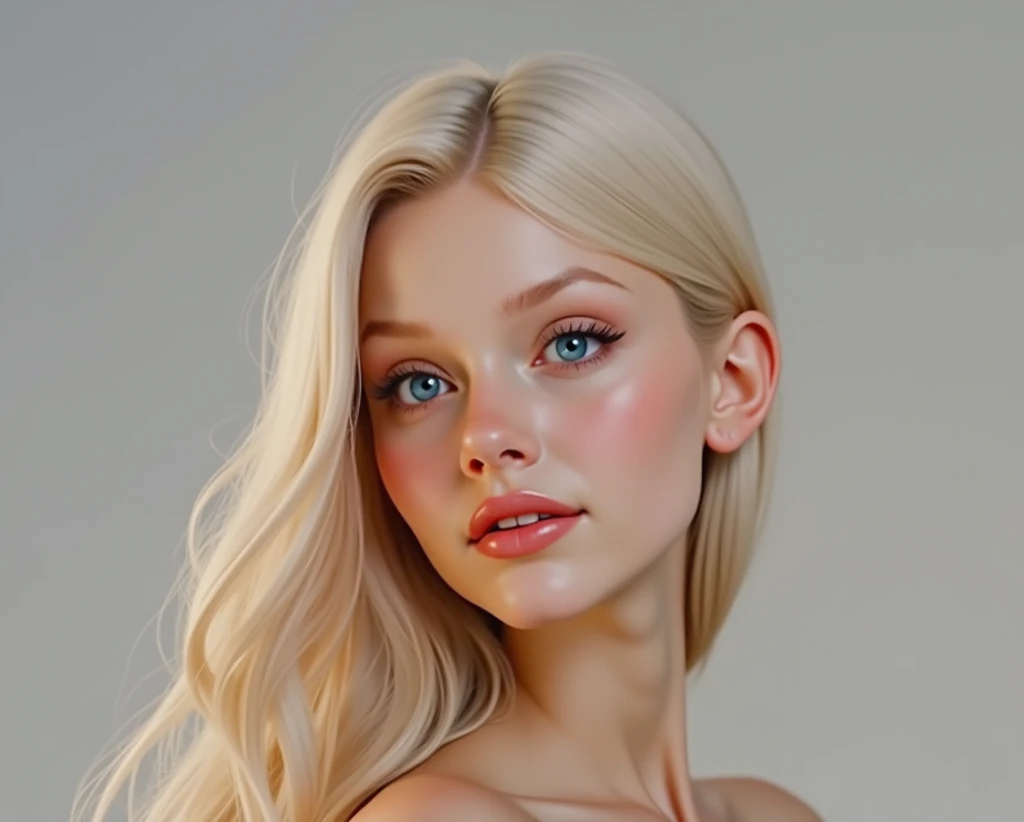 Huper realistic photography Skinny tall blonde woman, 