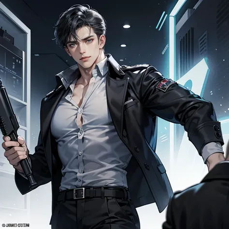 Leon Volkov 30 – Ruthless Detective, Job: Criminal Investigation Division (CID) officer Appearance: 188 cm, muscular, black hair, icy gray eyes handsome face