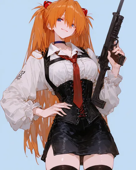     top quality  ,      Masterpiece,       748cm style      ,          、    8k wallpaper、     high detail、、               absurd,       latest,                       Neon Genesis Evangelion、    woman 1 person、         asuka langley soryu 、      orange hair...