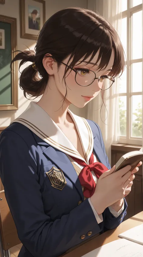 (( top quality)),(  ultra high resolution),(  very detailed),(  Detailed Explanation ),((  best CG  )),(  BEST ARTWORK  ), Ultra-precise art,  Amazing Painting Art,(Exquisite art:1.5),  high school girl,  Beautiful Well-Dressed Face ,  blazer uniform, Hair...