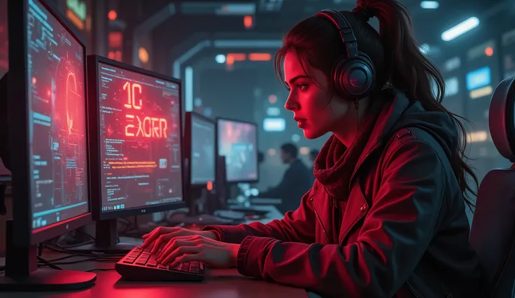 💻 **The screen flickers violently—red warning signals flash.**
🔴 **The countdown to the activation of Kael’s ultimate weapon has begun!**
📡 **DR. MIRA (frantic, typing furiously):** *"Sial! Firewall Imperium terlalu kuat!"*
- Her fingers **race acro...