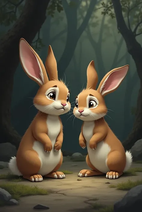 Rabbit mom and dad feeling so sad