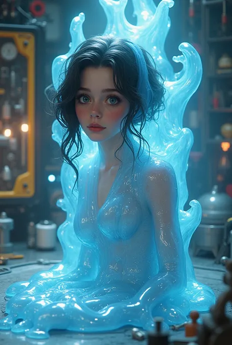 I could make an inventor with the face of a teenager and have her be a silvery-blue slime inside