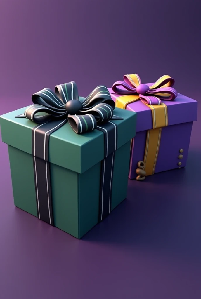 Dark Green box with a dark green and black ribbon and a purple and yellow box with a purple and yellow bow, 🔥 😎 🕹️ 👀, mystery, loot box, 🕹️ 😎 🔫 🤖 🚬, fortnite skin, youtube thumbnail, 1 5 0 0, epic games, 1500, 8k)), 🎀 🍓 🧚, 🔞🤡 name of my shop is Trustify.rs...