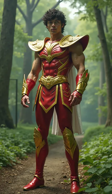 live action
Japanese saint seiya。 muscular、Well-balanced body


Depict the whole body、 Long Shots、
Pegasus Seiya is in the forest
