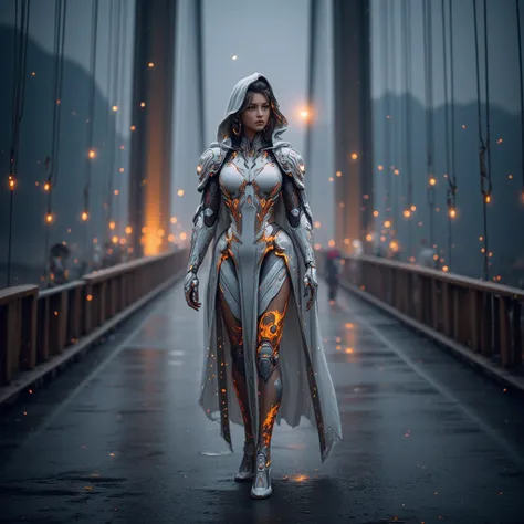 - Main Character, Adult Female "Moldova", Beautiful, tall, long legs, Wearing some accessories. soaking wet condition.

- Wearing a costume ("Full Sexy Armor").
Chest and Thigh Armor are half open.
Futuristic Costume Design.
Wearing a dull hood.

- Sexy an...